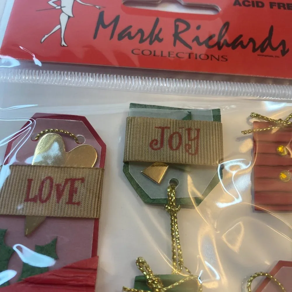 Scrapbook Embellishments Stickers Merry Christmas Gifts Tags Paper Crafts Cards